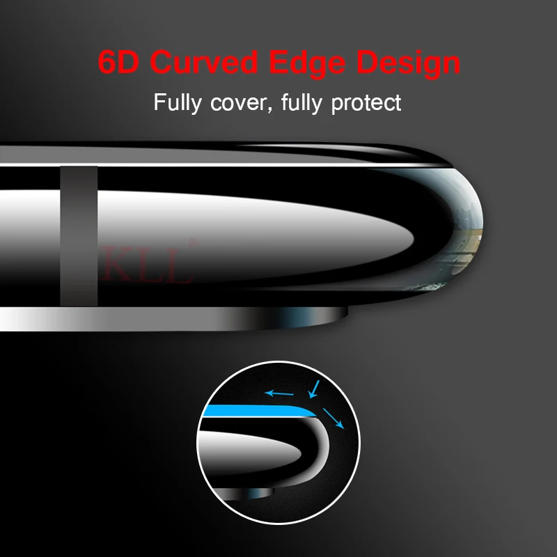 6D изогнутый край Полное покрытие из закаленного стекла для iPhone 11 Pro Max X XS MAX XR Защитная пленка для экрана для iPhone 6 6s 7 8 Plus стекло