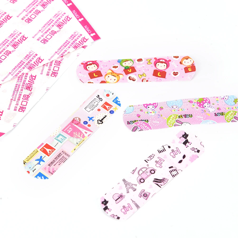 

50PCs Waterproof Breathable Cartoon Band Aid Hemostasis Adhesive Bandages First Aid Emergency Kit For Kids Children Skin Care