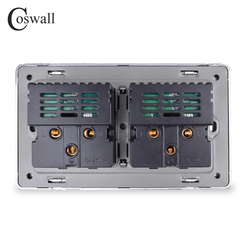 COSWALL 146 стандарт Великобритании двойная розетка с 4 USB зарядным портом для