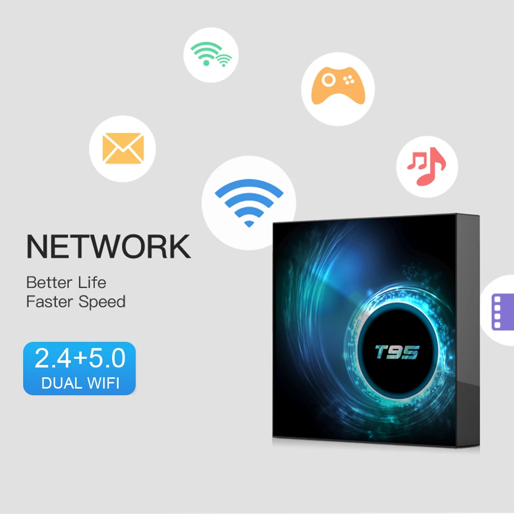 

2020 новые T95 Смарт ТВ Box Android 10 4K 6K 4 ГБ, 32 ГБ, 64 ГБ 2,4 г & 5G WI-FI Bluetooth 5,0 4 ядра компьютерной приставки к телевизору Media Player