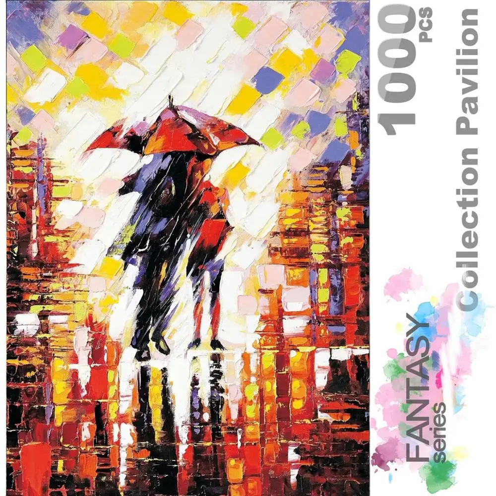 Ветер и дождь любовь светящийся деревянный пазл 1000 ieces ersion головоломка белая