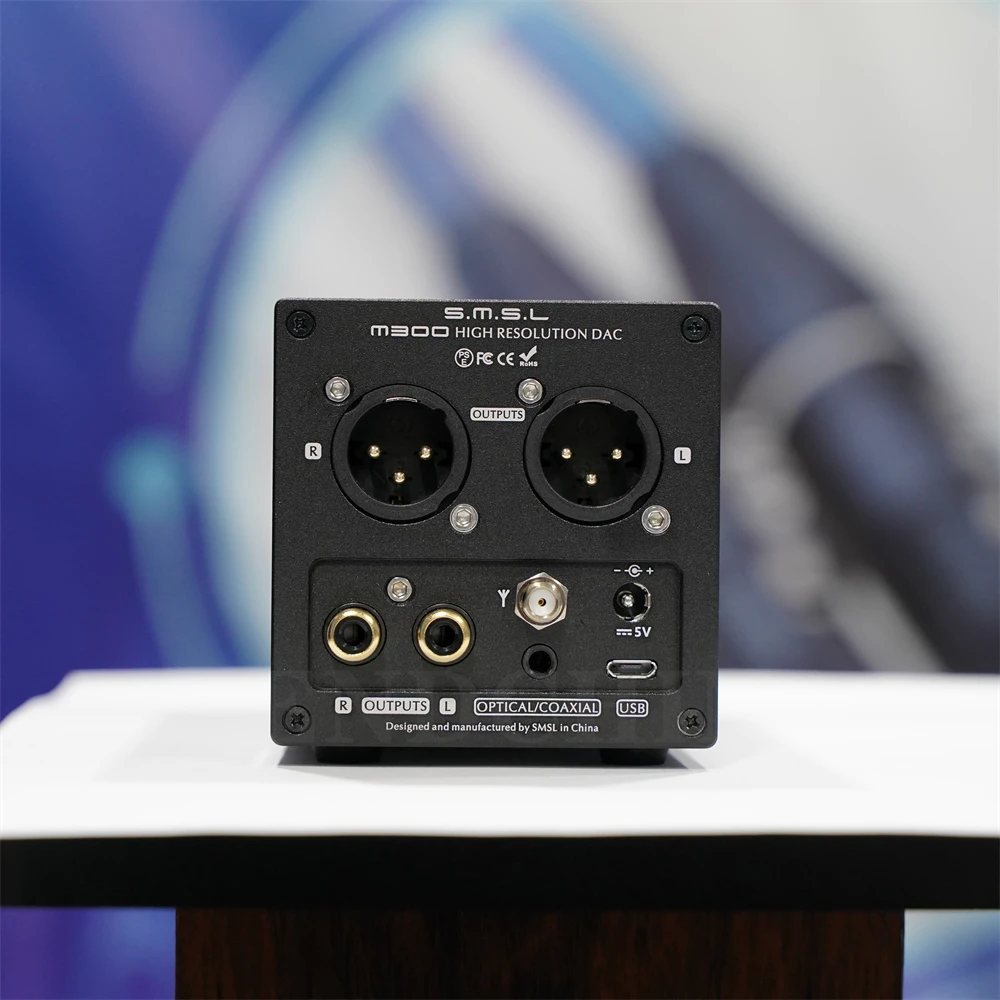 

SMSL M300 MKII Audio DAC AK4497 Native DSD512 PCM768kHz USB Optical Coaxial Bluetooth 5.0 Input Balanced Line Output