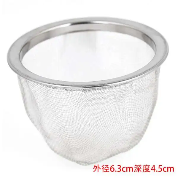 

Stainless Steel Home Mesh Tea Infuser Strainer Basket 62mm Dia 5 Pcs