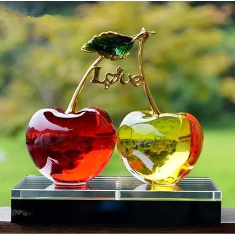 

Crystal cherry, creative home decoration crafts, office restaurant bar decoration gifts, wedding Christmas supplies