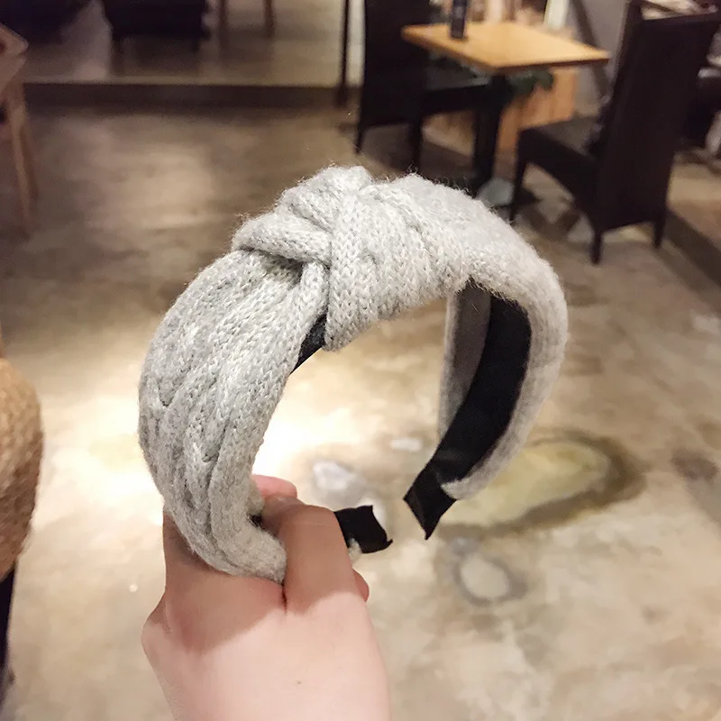 Для девочек ручной вязки шерсть галстук бабочка ретро повязки для волос дикие