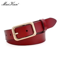 maikun belt womens simple and all match leather vintage cowskin pin buckle wide belt for women casual belts