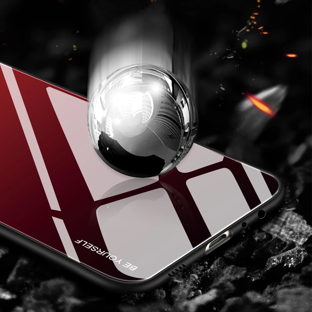 Для Xiaomi Redmi Note 8 Pro Чехол из закаленного стекла роскошный градиент Мягкий силиконовый чехол для xiomi Redmi Note 8 чехол
