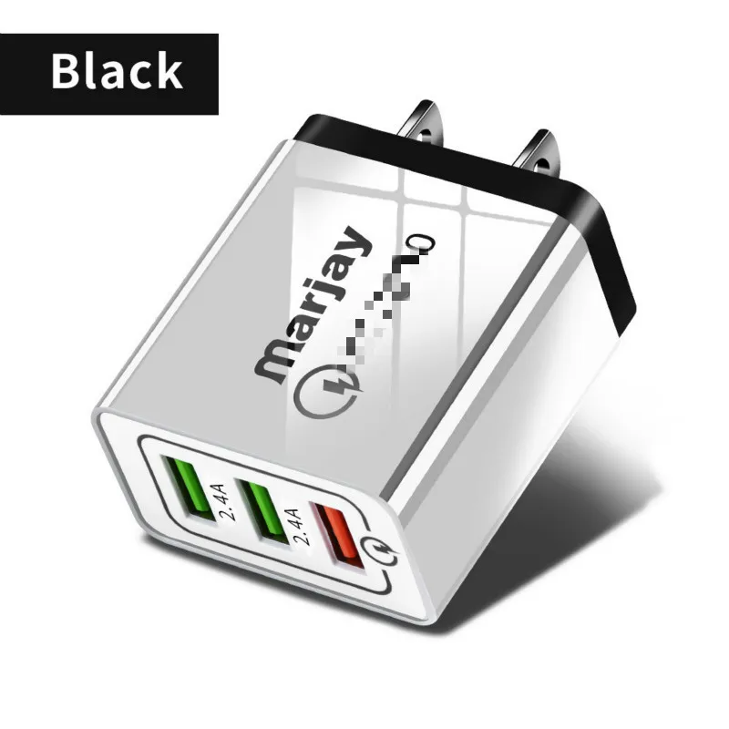 Светодиодный дисплей 3 USB зарядное устройство для мобильного телефона Быстрая