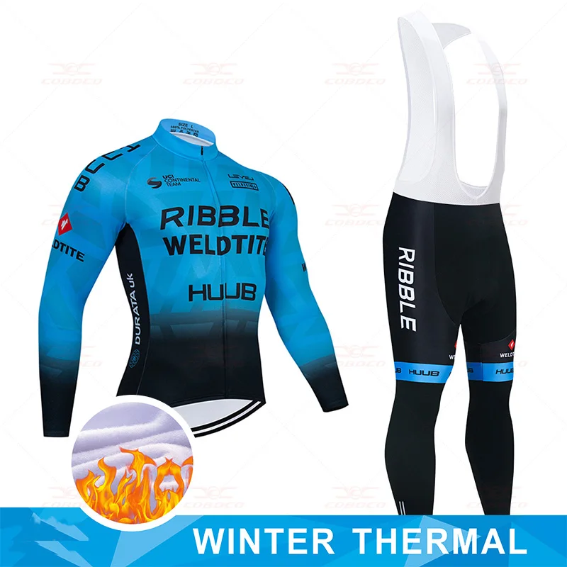 

HUUB Зимняя Теплая Флисовая командная одежда для велоспорта комплект с нагрудником униформа для горного велосипеда одежда для велоспорта му...