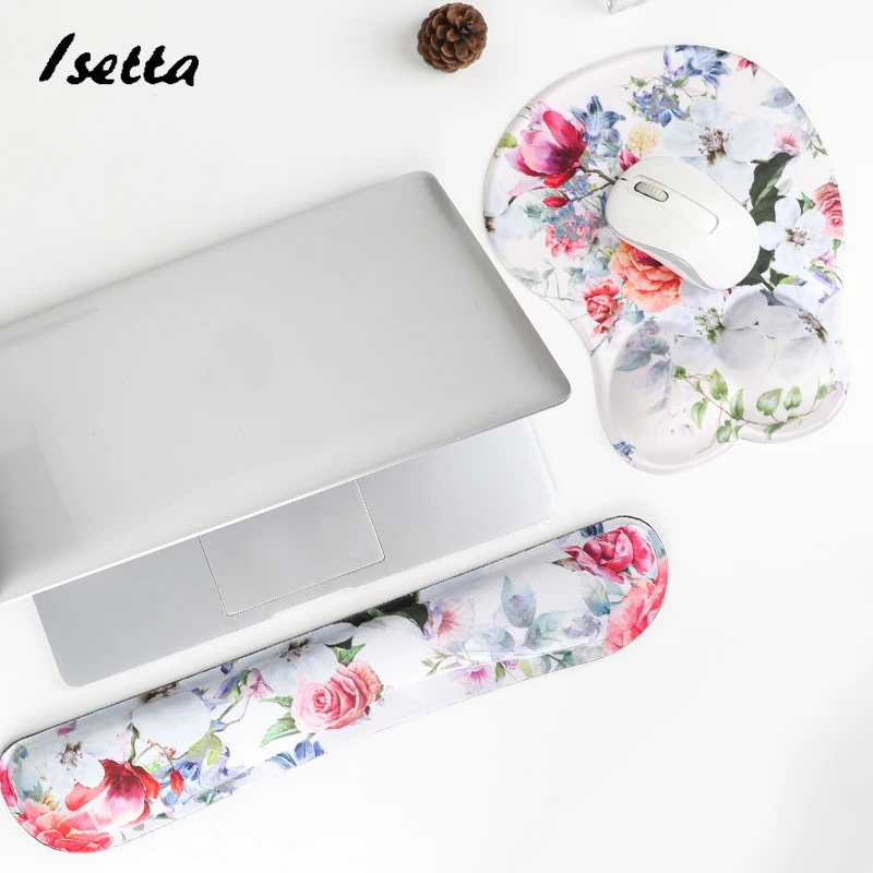 silica gel gaming mouse pad with wrist rest support memory foam anti slip comfort pad for laptop computer office free global shipping