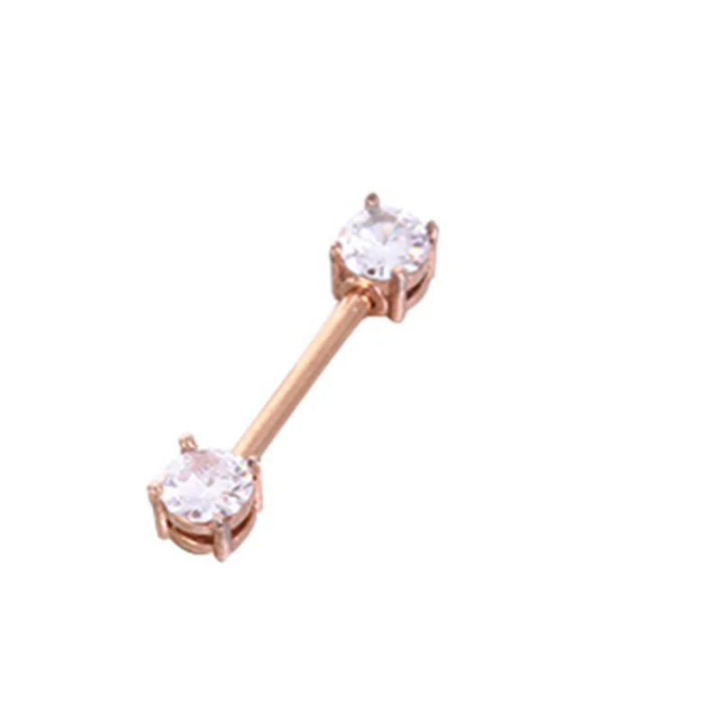 

1PCS Stainless Steel Zircon Barbell Tongue Ring Labret Piercing Tragus Earring Tongue Piercing Ball Body Jewelry pircing Lengua