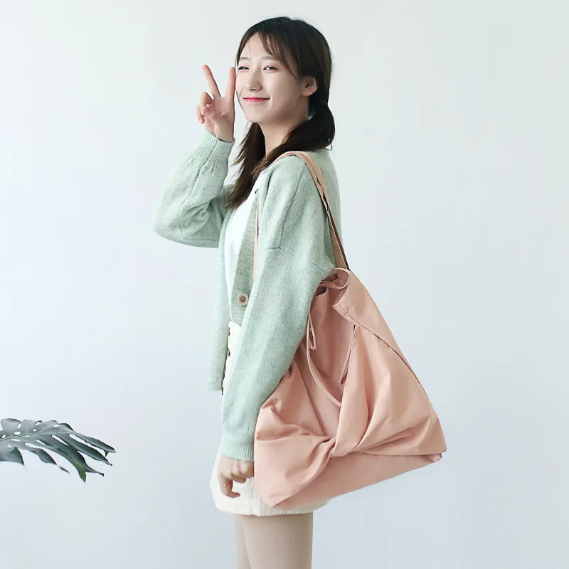 

New Japanese style solid color simple style cute lunch bag lunch box bag student lunch bag tote bag canvas bag lady shopping bag