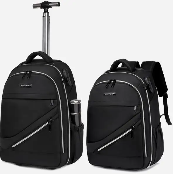 short trip rolling luggage backpack men trolley bag wheels  bag travel trolley bags on wheels trolley bag carry on luggage bags