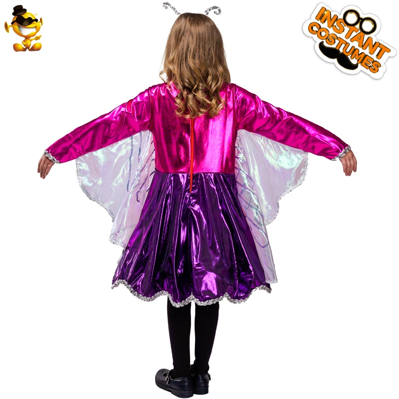 Маскарадный костюм феи на Хэллоуин для маленьких девочек Детское фиолетовое
