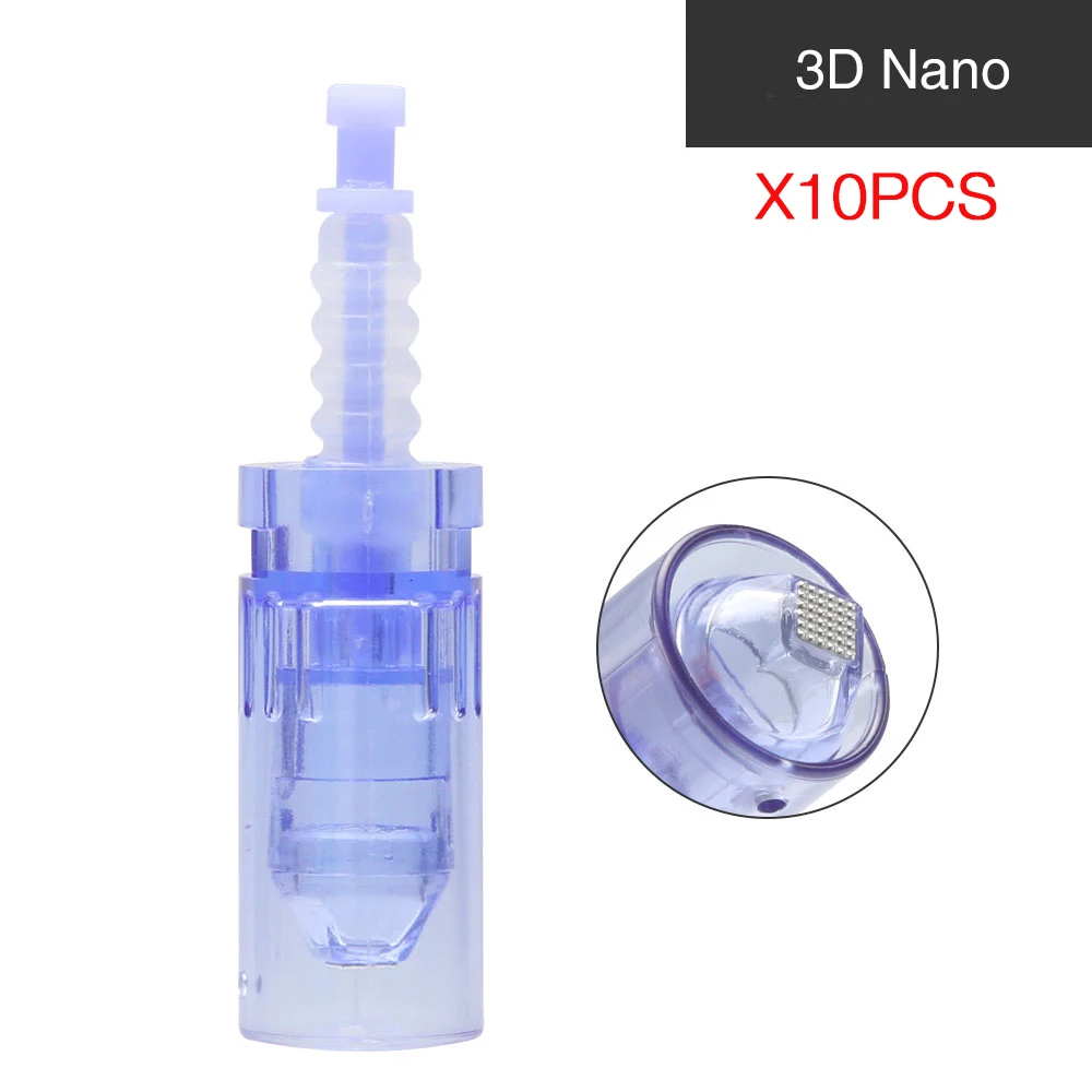 10PCS 3D Nano Dr. pen A6 аккумуляторные беспроводные Антивозрастные инструменты для ухода за кожей лица - Цвет: 10PCS 3D Nano