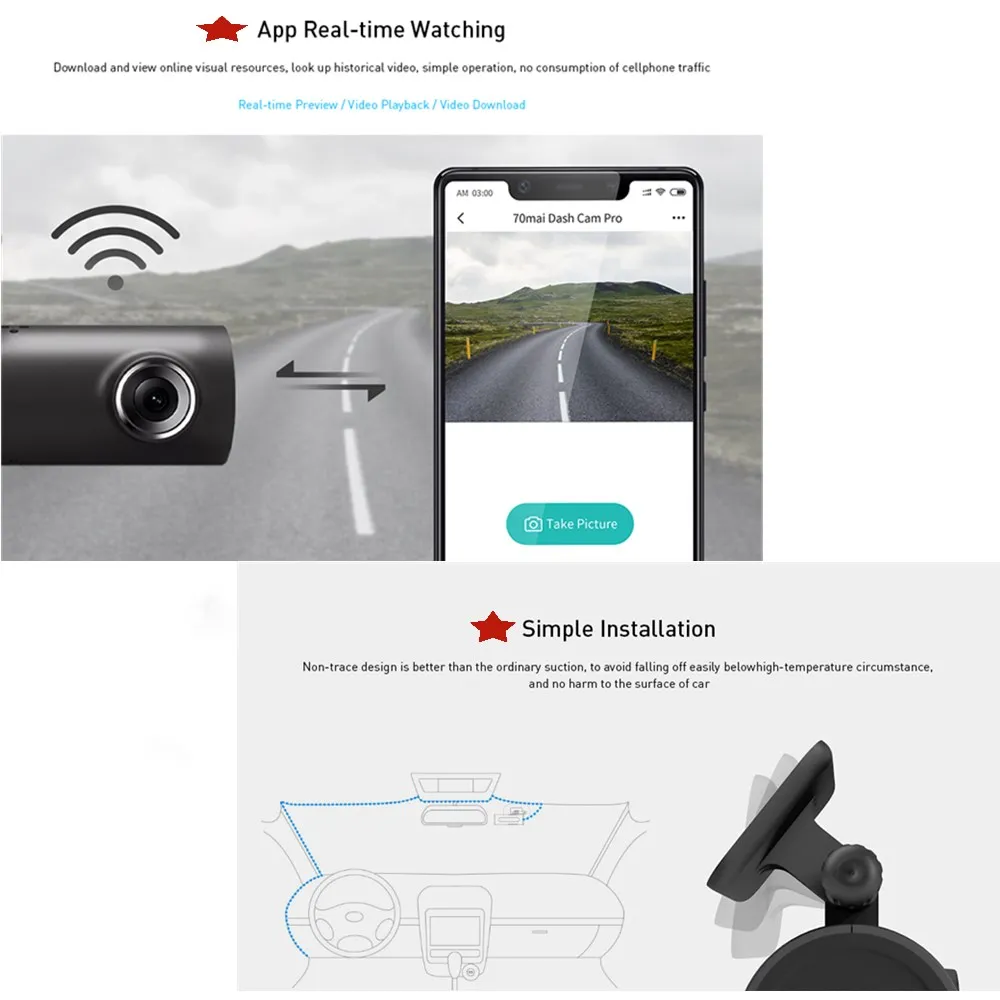 Xiaomi 70mai Dash Cam 1S Xiaomi 70mai беспроводной WiFi DVR с 130 градусов 1080P HD ночная версия g-сенсор английское Голосовое управление