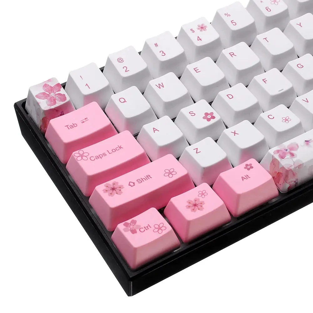 OEM профиль PBT сублимационная Сакура Keycap для 60% Anne pro 2 Royal Kludge RK61 Geek GK61 GK64