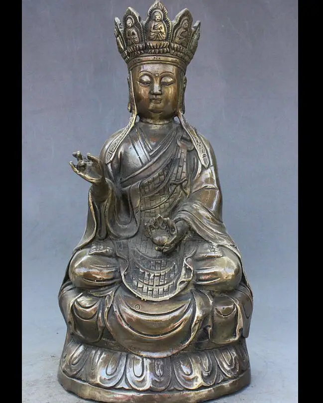 Zhmui88002841586 + 10 ''китайский буддийский из бронзы неземного лидера Ksitigarbha