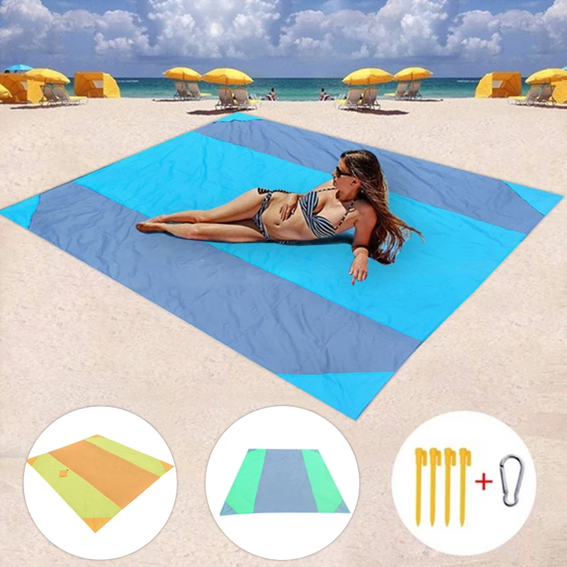

Camping Mat Beach Mat Waterproof Picnic Nylon Mat Portable Anti Sand Beachs Cover Travel Summer Picnic Mat Folding Beach Blanket
