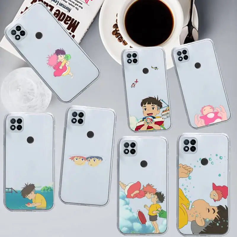 

Ponyo on the Cliff Japan anime Phone Case Transparent for Xiaomi redmi note x f poco 10 11 9 7 8 3 i t s pro cover shell coque