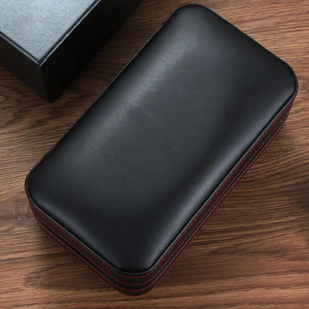 Чехол для сигар из кедрового дерева Дорожный Кожаный чехол с увлажнителем