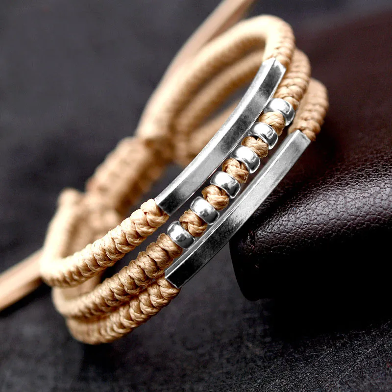 Модный браслет из стерлингового серебра 925 пробы для мужчин ручной работы