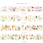 Лента для рукоделия, 12 рулонов, 5 м, ручная работа, нарисованные наклейки ярких цветов