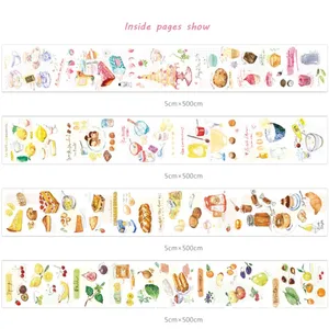 Лента для рукоделия, 12 рулонов, 5 м, ручная работа, нарисованные наклейки ярких цветов