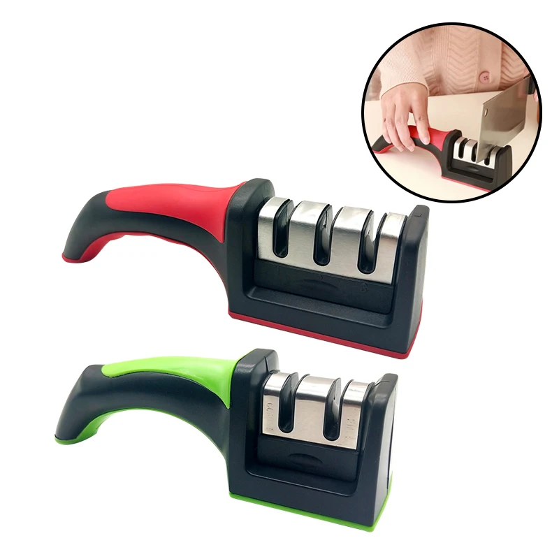 

Sharpener Household Quick Sharpener Whetstone Stick Sharpening Kitchen Knife Kitchen Gadget Sharpener 3-Stage Type