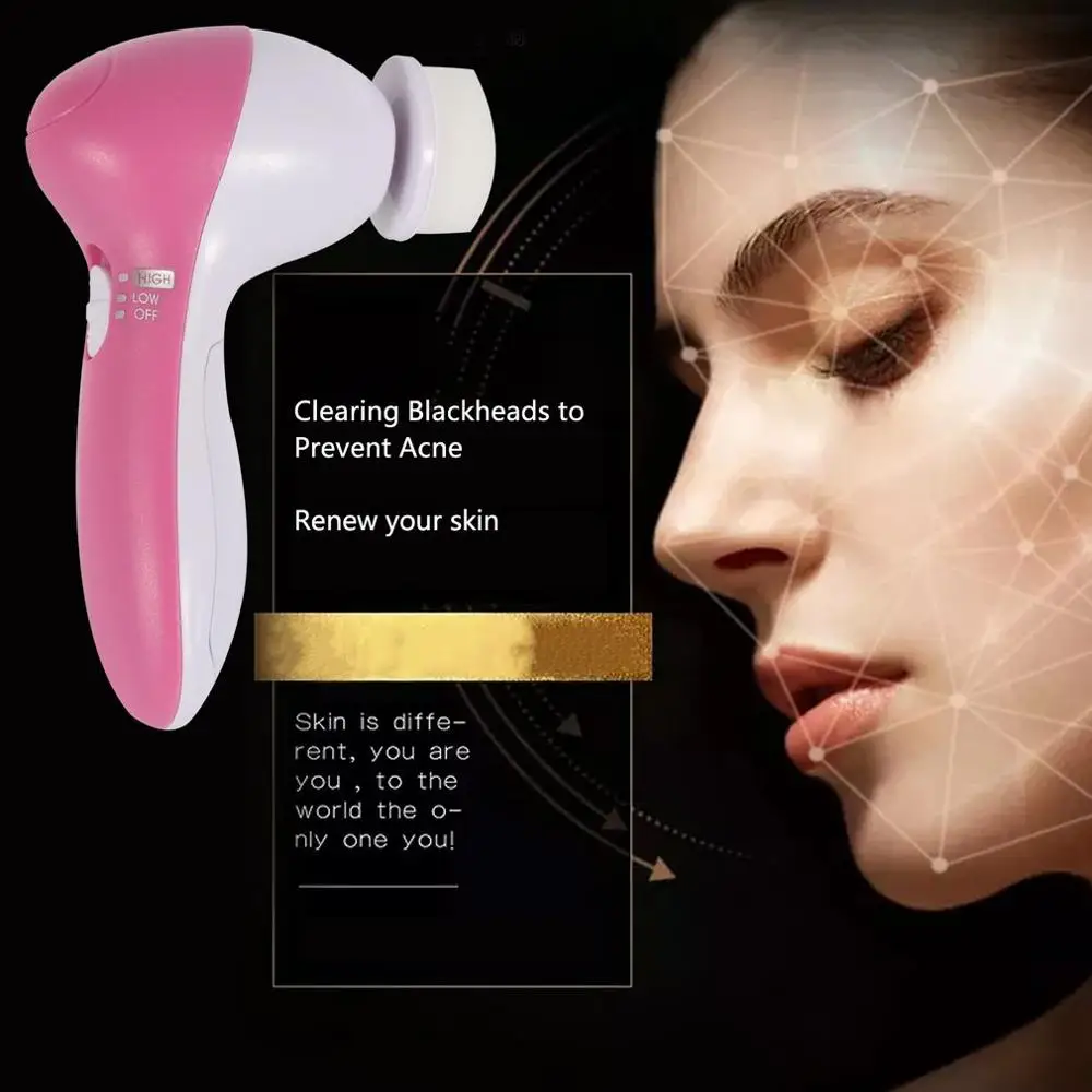 5 в 1 Электрический очищающее средство для лица моющий аппарат чистки Очиститель