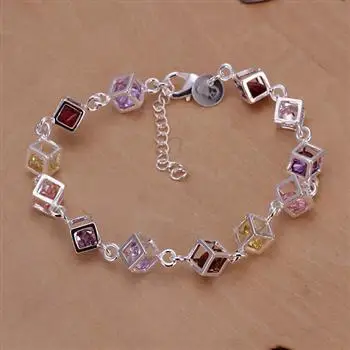 

H220 N925 delicate Silver color bracelet, N925 delicate Silver color fashion jewelry Colored Stone Bracelet /ahraiyya azxajrea