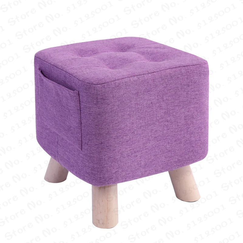 

Модный домашний квадратный табурет для дивана, тканевый художественный чайный столик для гостиной, деревянные креативные маленькие стулья...