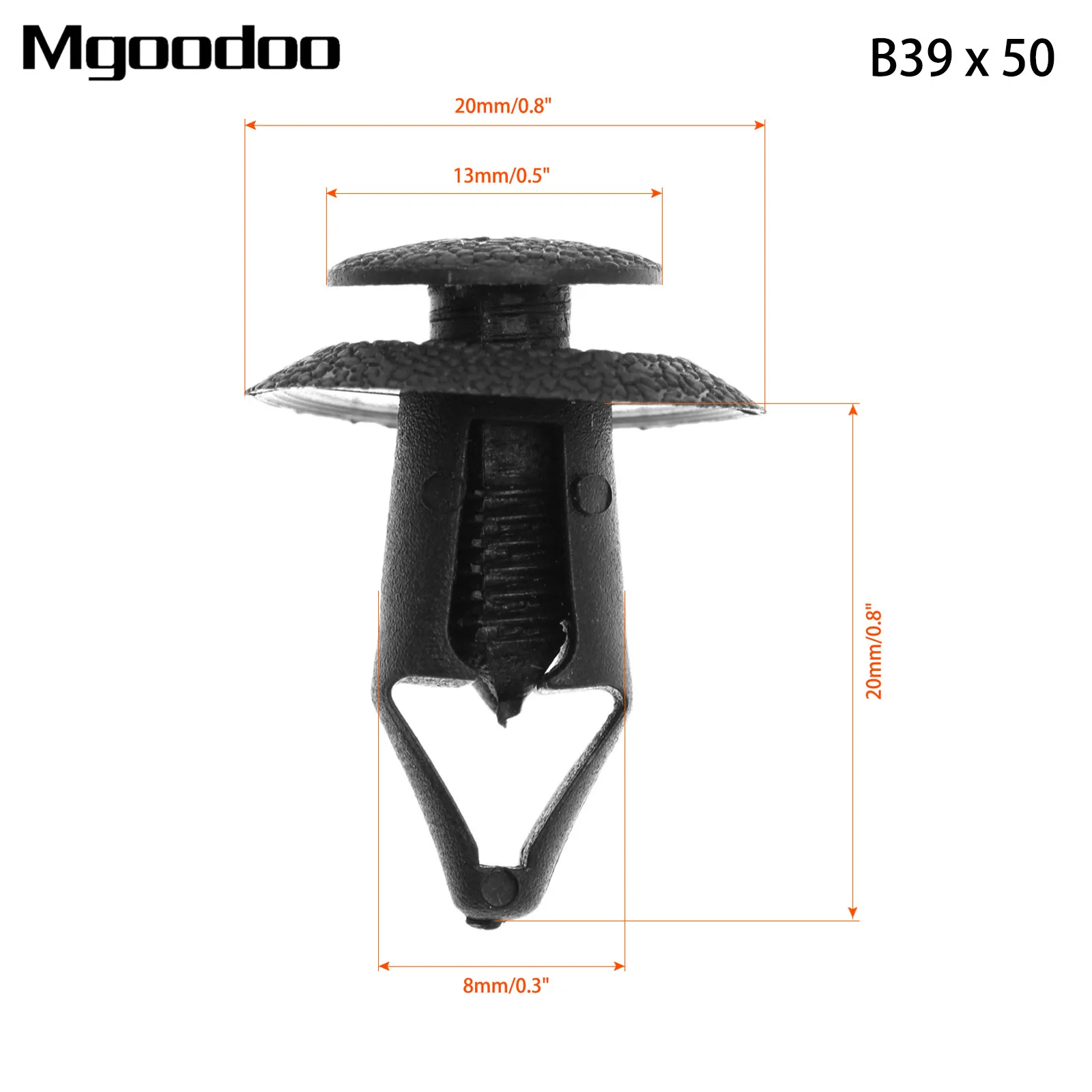 50 шт. пластиковые заклепки 8 мм брызговики зажимы типа пуш-ап для Mazda и Nissan 63844-01A00