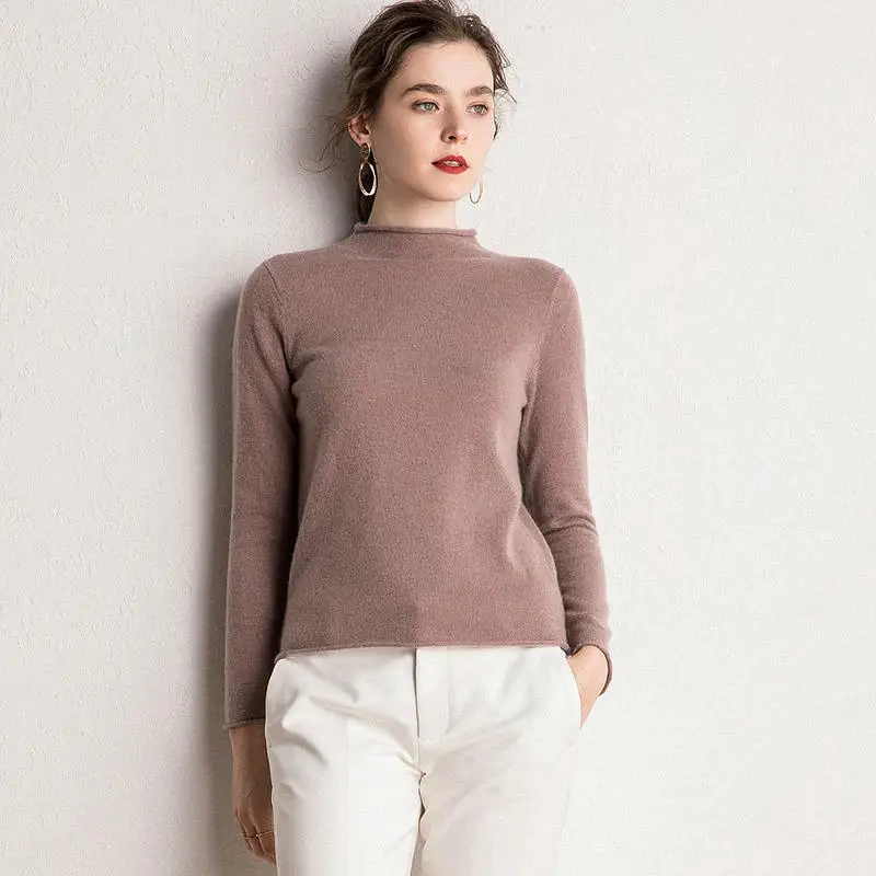 dark pink 10 цветов чистого кашемира свитера женские пуловеры новые модные зимние Джемперы Женская стандартная одежда пашмины трикотаж - Цвет: dark pink