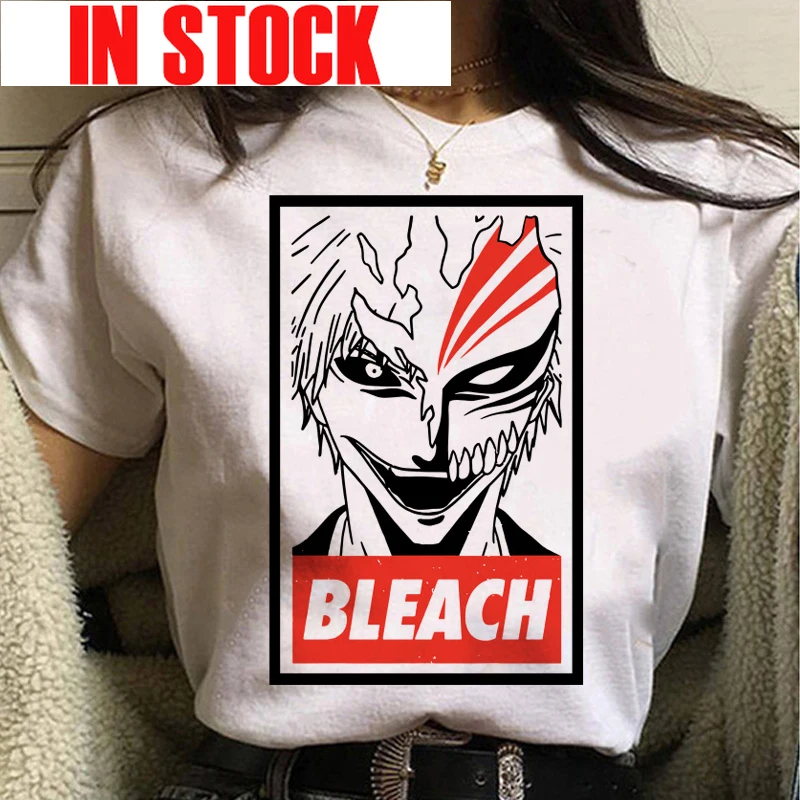 

Bleach Ichigo Death Note T Shirt Women Clothes Casual Short Sleeve Print Aesthetic Tumblr Grunge T-shirt Couple Female Clothes