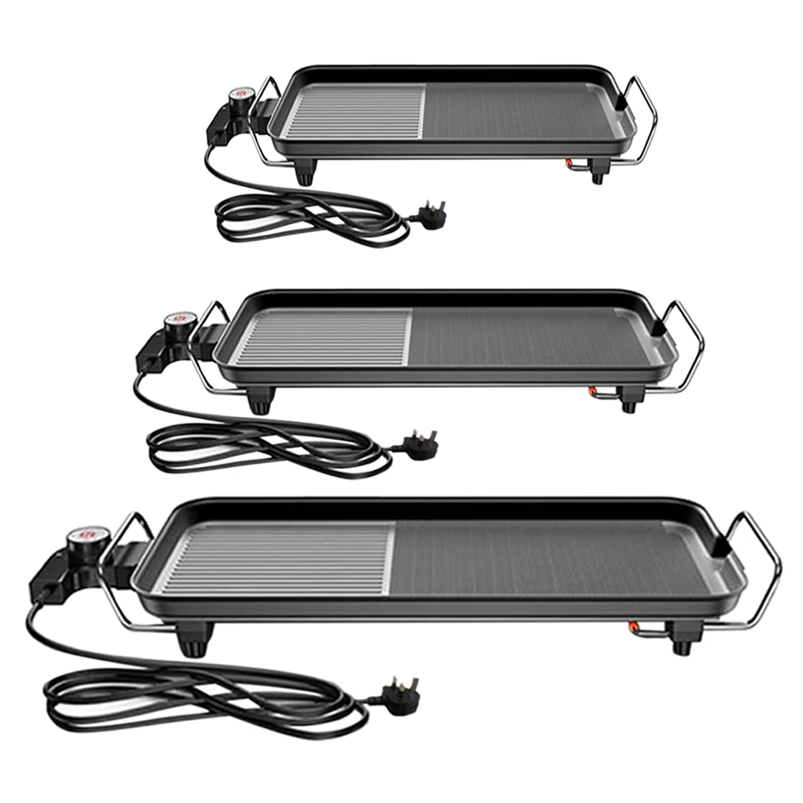 Бездымный домашний электрический гриль для барбекю 1350 Вт антипригарный с