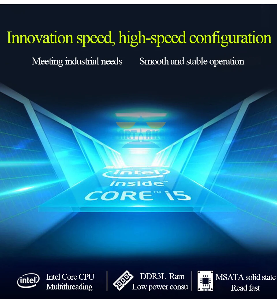 Причастником I2 Intel Core i5 3317u промышленный ПК 1007u безвентиляторный мини ПК Windows 10 tv Box HDMI 4 RS232 Dual NIC 2 LAN 8 USB WiFi