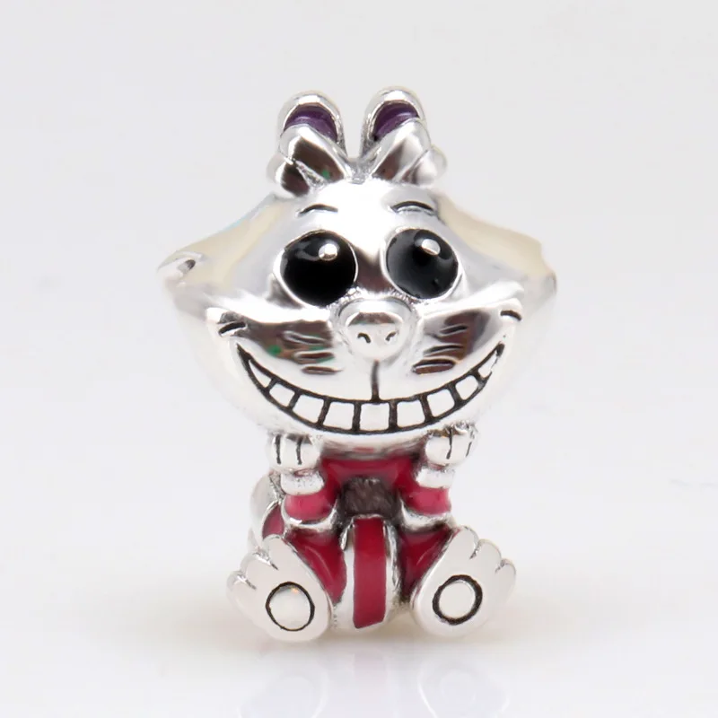 

Amas 100% Authentic 925 Sterling Silver Alice in Wonderland Cheshire Cat Charm Fit Original Bracelet Pendant DIY Jewelry Gift