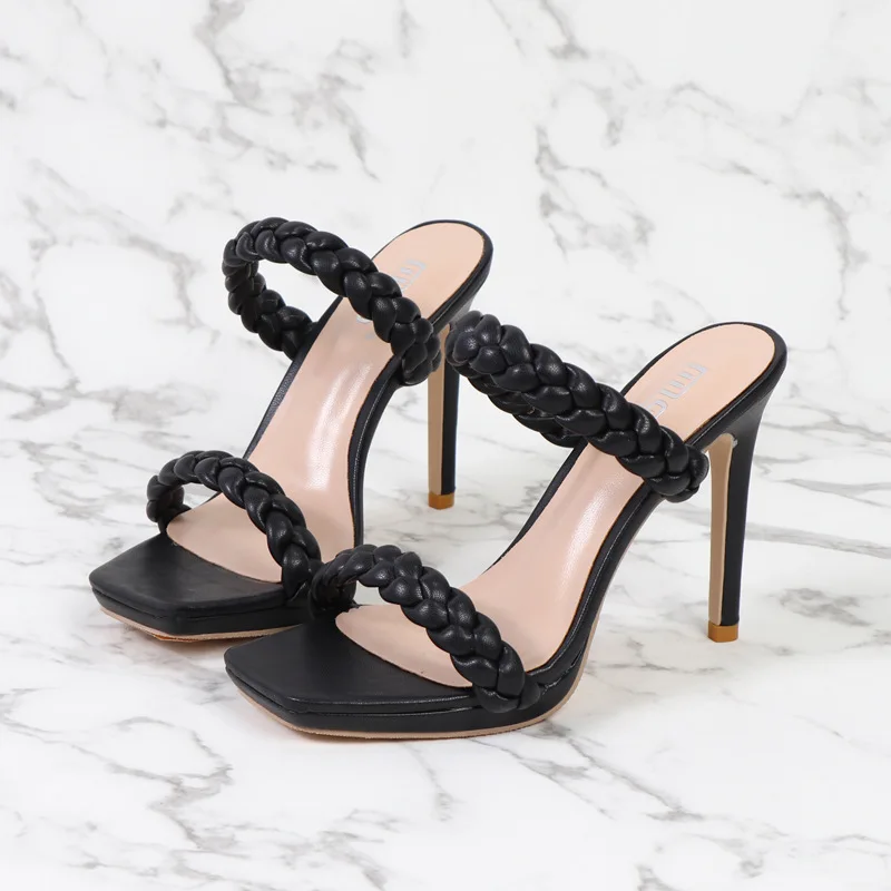 Sandals 2021 Summer New Sexy Thin Heel Party High Heels Women's Versatile Waterproof Platform Nightclub Simple Women's Shoes