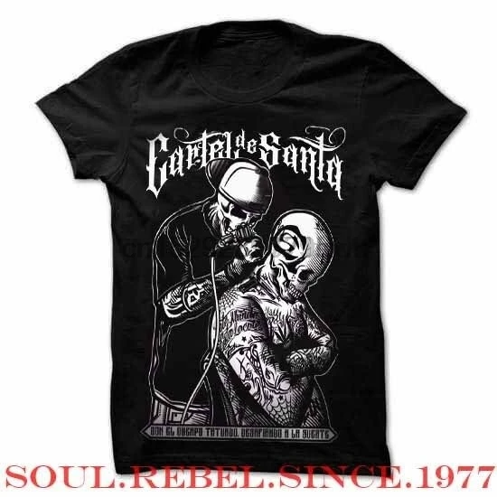 

CARTEL DE SANTA TATTOO T SHIRT RAP HIP HOP MEN SIZES 03