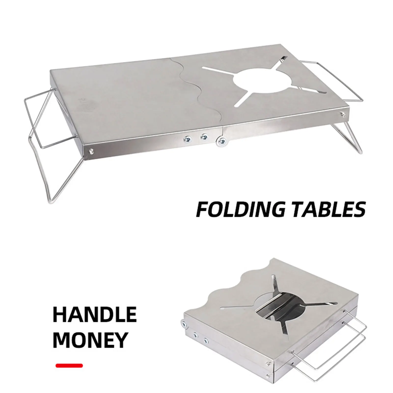 Портативная уличная Складная плита стол для одной горелки многофункциональный
