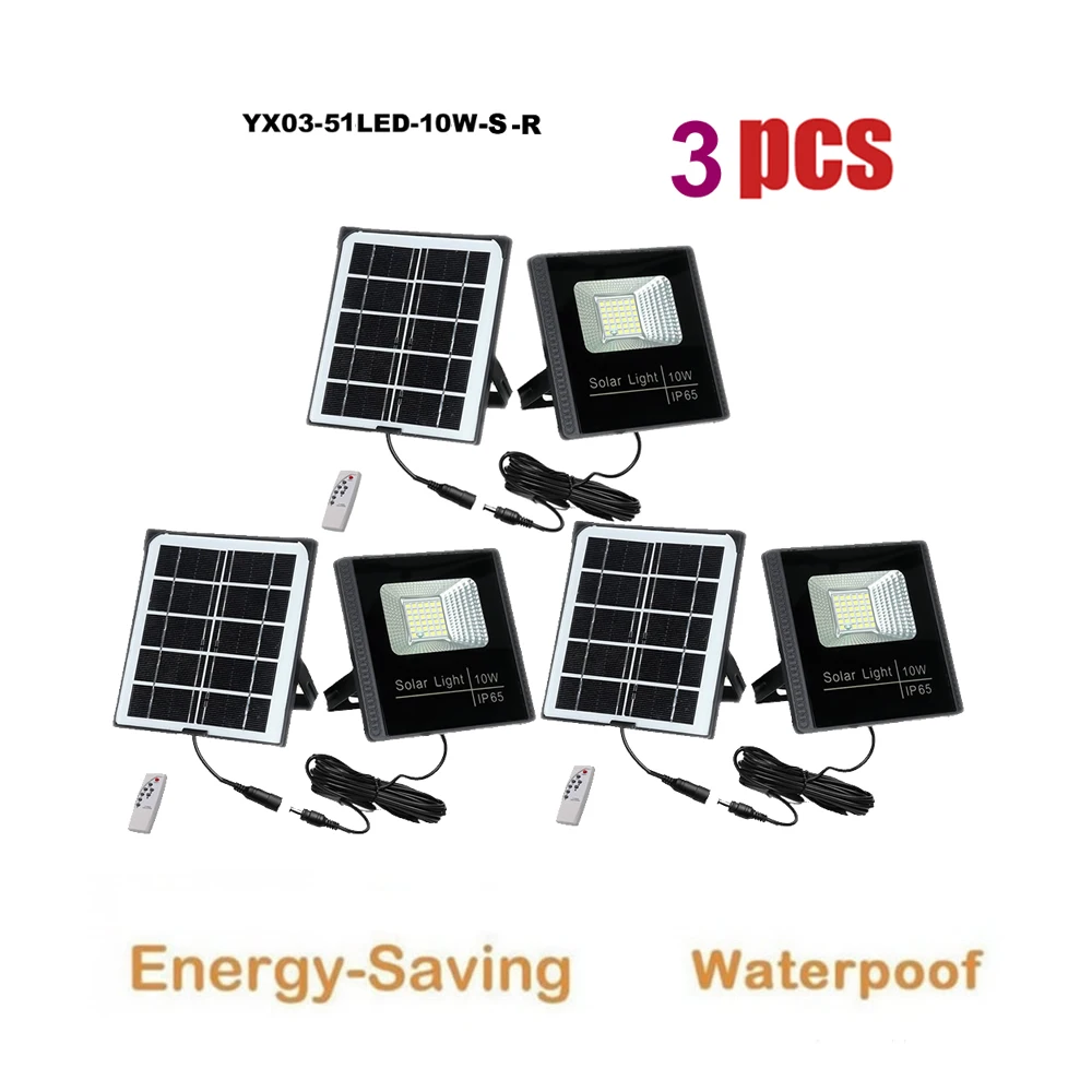 

solar light lamp floodlight LEDs Power night LED Garden Outdoor Security Wall Waterproof indoor remote timer split cable spotlig