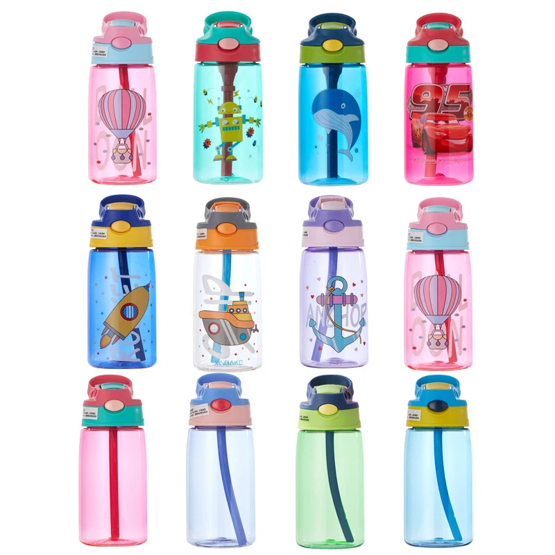 

Kids Water Sippy Cup Creative Cartoon Baby Feeding Cups with Straws Leakproof Water Bottles Outdoor Portable Children's Cups