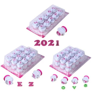 Форма для печенья с буквами алфавита, форма с цифрами, формы для бисквитного печенья, форма для помадки, штамп инструмент для плунжеров, набор для украшения торта