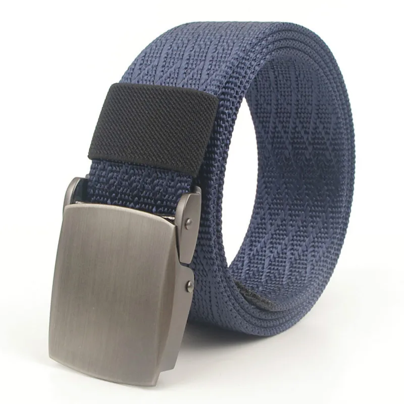 

New Male Fashion Tactical High Quality Black Nylon Men's Belt Casual Straps Canvas Striped Belts for Men and Women Jeans Belts