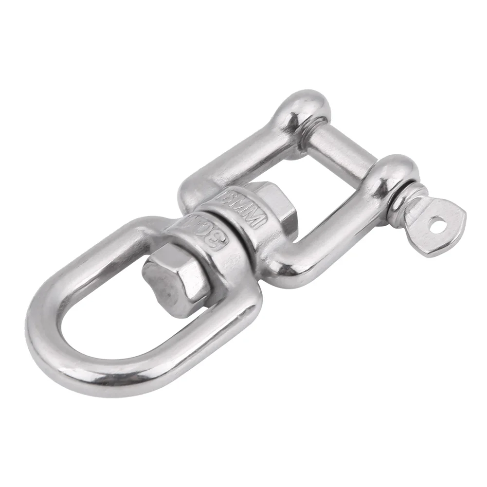 

Heavy Duty304 Stainless Steel Swivel Ring Snap Rolling Shackle Device(6mm)
