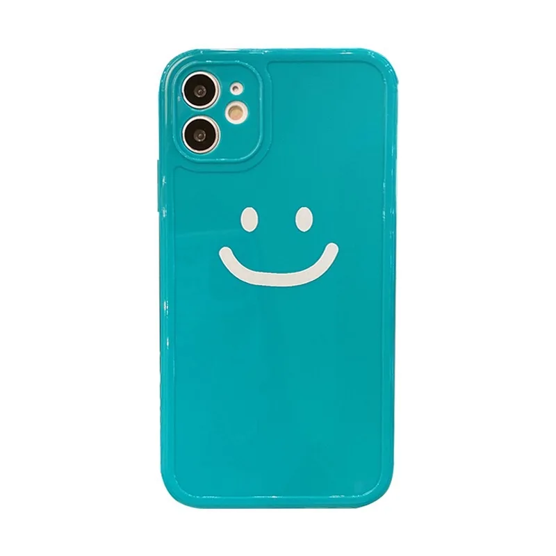 

Cute Smiley Candy Color Silicone Shockproof Phone Case For iPhone 11 Pro Max X Xs XR 7 8 Plus SE 2 2020 Camera Protective Cover