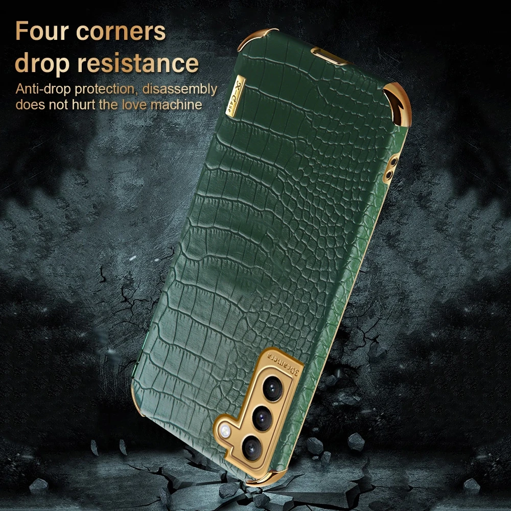 Crocodile Leather Case For Samsung Galaxy A53 A52 A52S A72 A32 S22 S21 S23 Ultra S20 FE S21 S23 Plus Cover Protection Shockproof