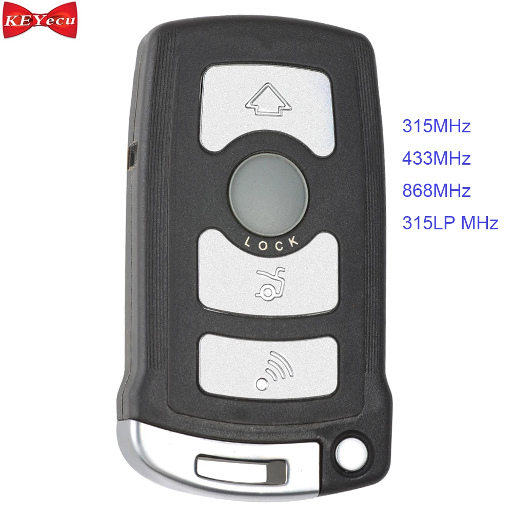 KEYECU для BMW серий 7 все 740 750 760 i Li xDrive 2006 2011 умный дистанционный ключ 4 кнопки 315 МГц/434
