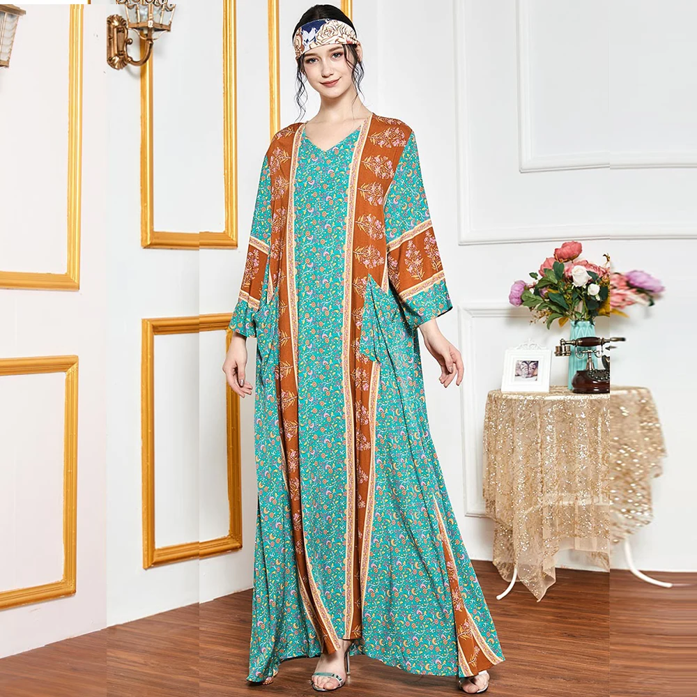 Siskakia удобное вискозное длинное платье с цветочным рисунком для женщин на лето 2020